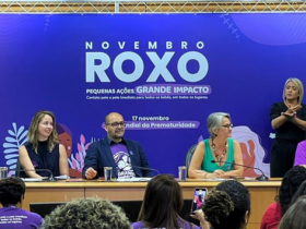 Lançamento da Campanha Novembro Roxo pelo Ministério da Saúde para combater a prematuridade