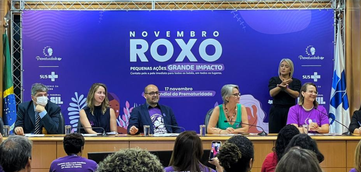 Lançamento da Campanha Novembro Roxo pelo Ministério da Saúde para combater a prematuridade