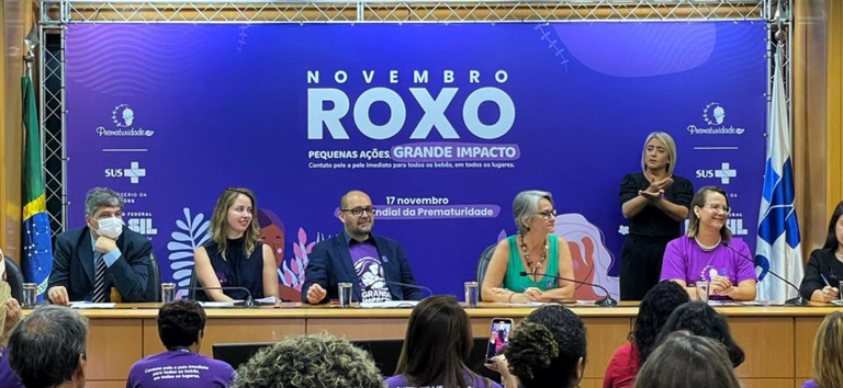 Lançamento da Campanha Novembro Roxo pelo Ministério da Saúde para combater a prematuridade