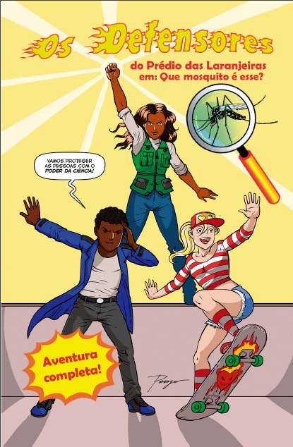 Capa da revista em quadrinho "Os Defensores do Prédio das Laranjeiras"