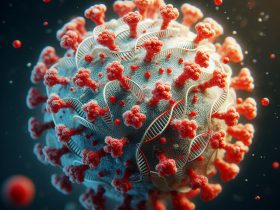 Vírus do Covid-19 Imagem criada por inteligência artificial