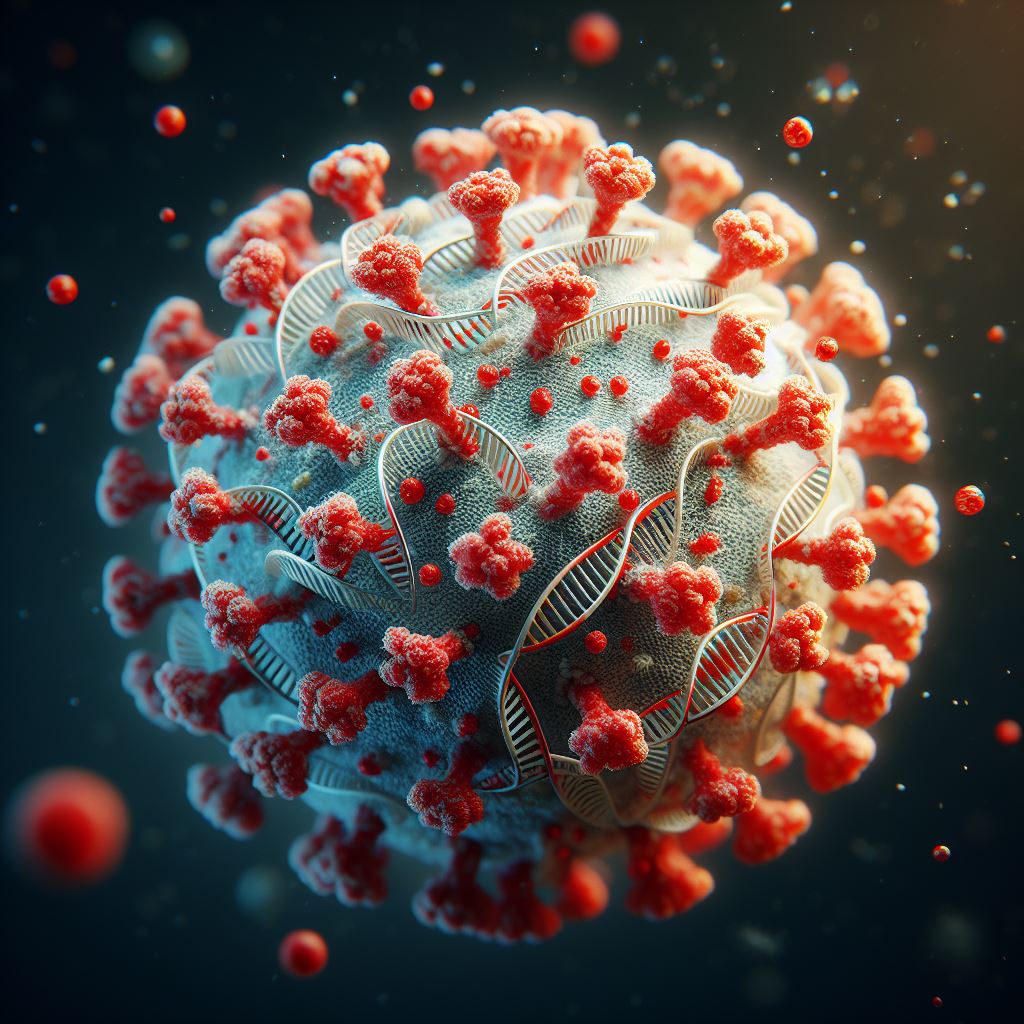 Vírus do Covid-19 Imagem criada por inteligência artificial