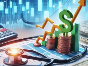 Gráfico mostrando o crescimento do valor dos planos de saúde Imagem criada por inteligência artificial