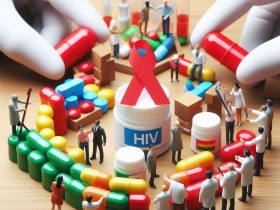 Símbolo de combate ao HIV/AIDS Imagem criada por inteligência artificial