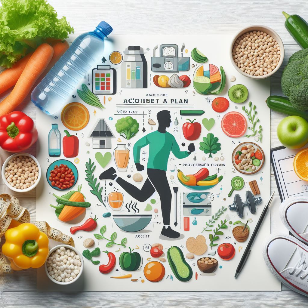 Atividade Física, alimentação saudável, hidratação são as metas para 2024 Imagem criada por inteligência artificial