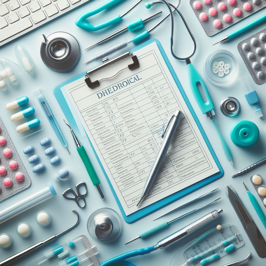 Símbolos de saúde médica e odontóloga Imagem criada por inteligência artificial