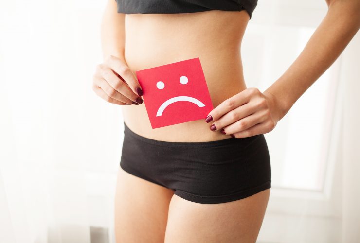 Conceito de problemas e infecções vaginais ou urinárias. Por maksymiv