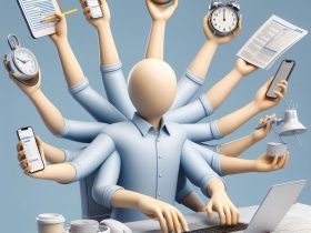 Pessoa apaixonada pelo trabalho e acaba sofrendo de burnon Imagem criada por inteligência artificial