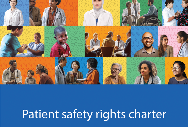 Capa da Carta dos Direitos de Segurança do Paciente criado pela OMS