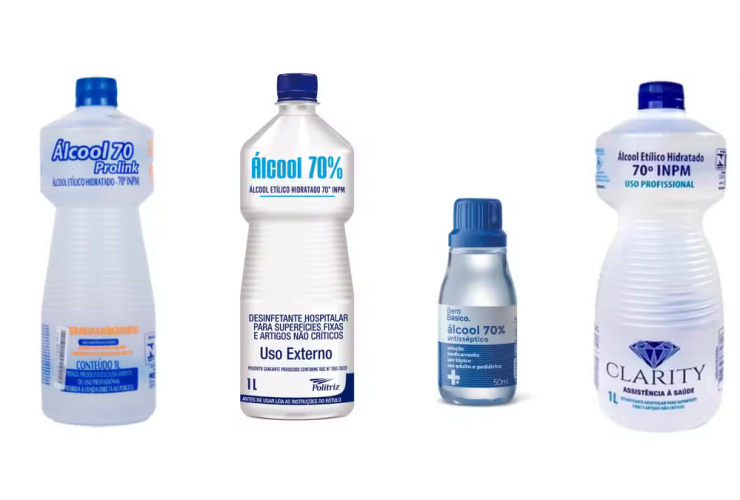 Modelos de álcool 70% líquido