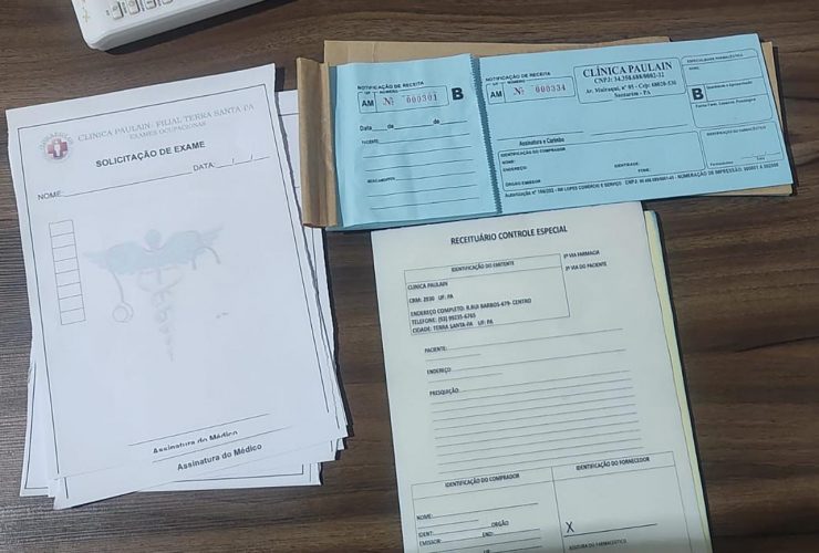 Receitas utilizadas pelo falso psiquiatra Foto: divulgação Agência Pará