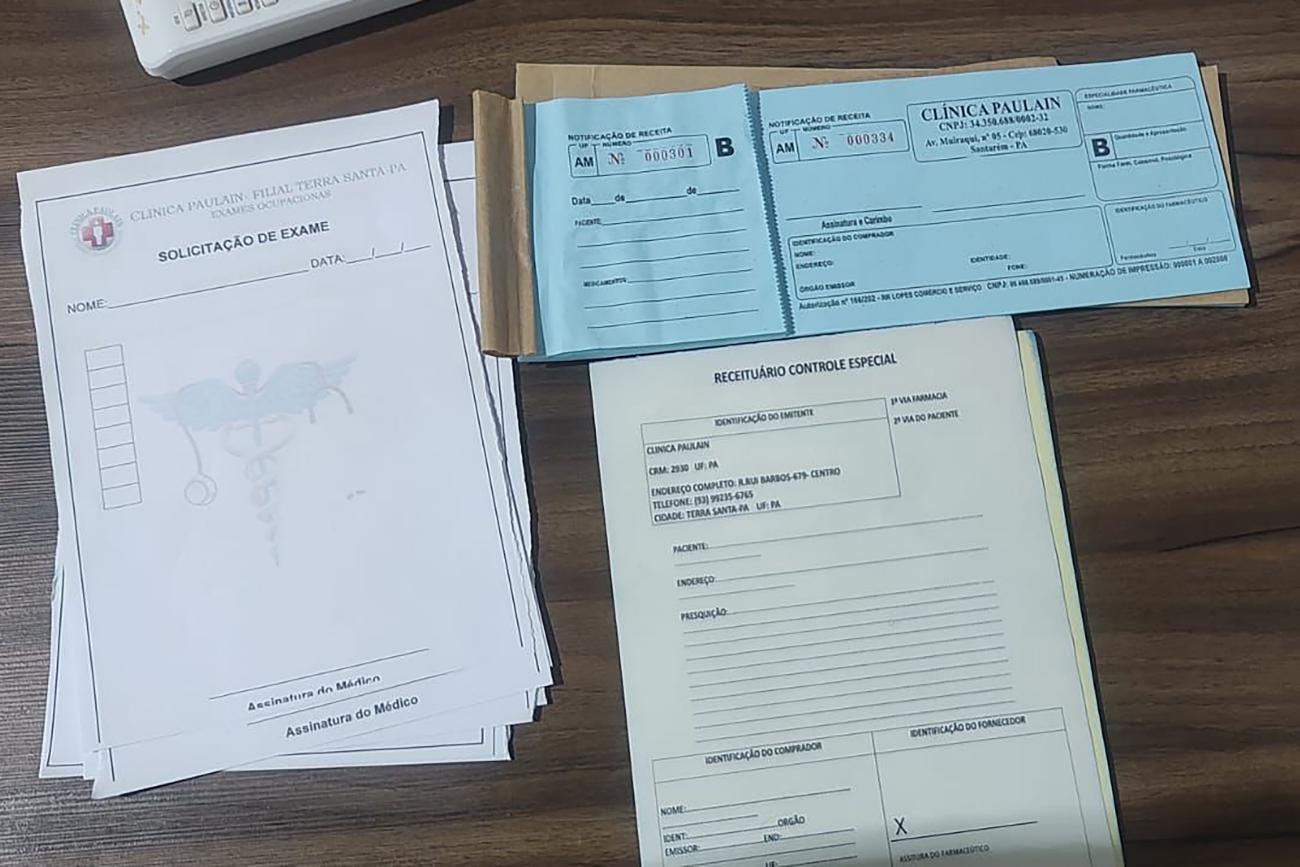 Receitas utilizadas pelo falso psiquiatra Foto: divulgação Agência Pará