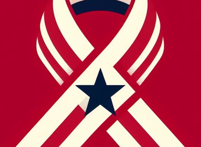 Bandeira do Pará com a faixa de combate ao câncer Imagem criada por inteligência artificial