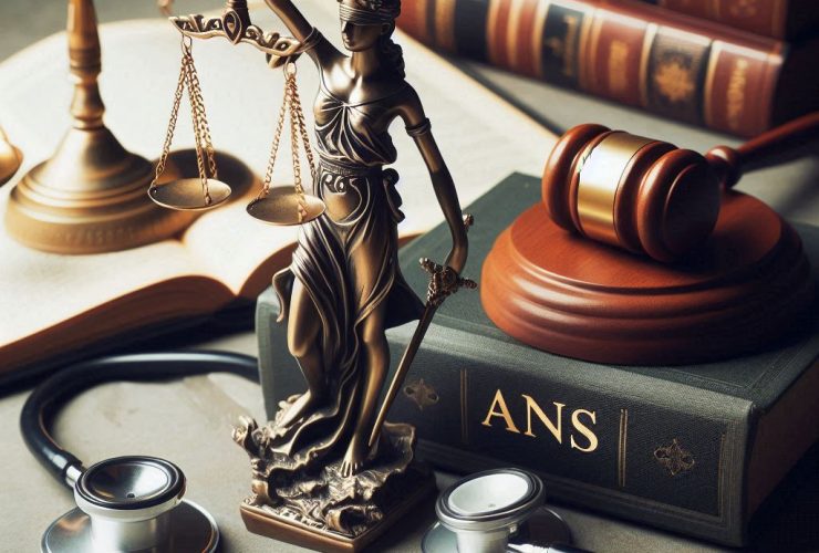 A justiça, o martelo e o estetoscópio Imagem criada por inteligência artificial