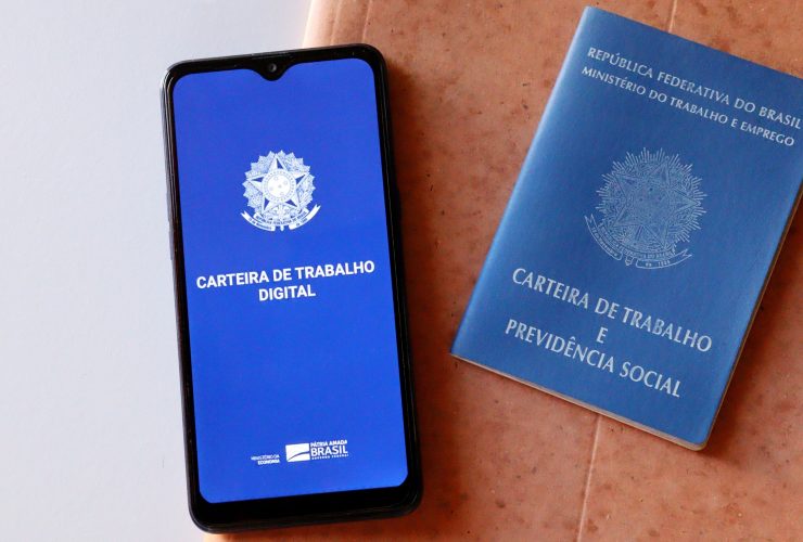 Carteira de trabalho física e digital Foto: divulgação SINE