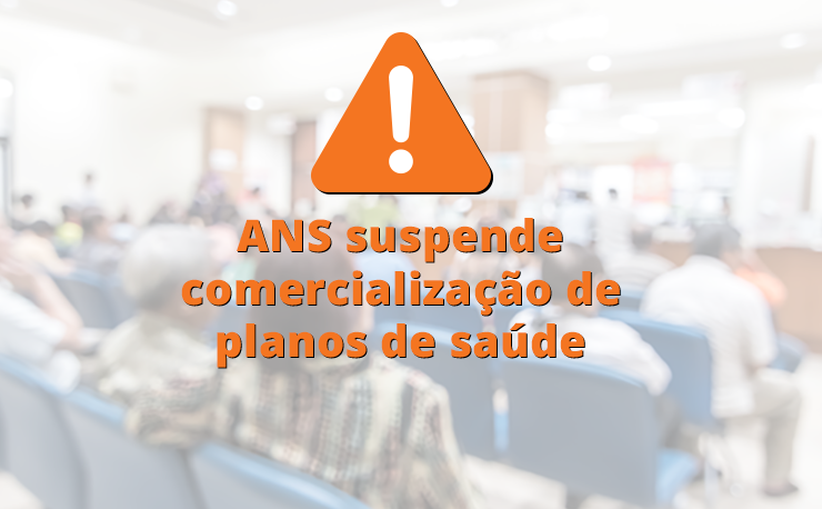 Arte feita pela Anvisa para avisar da suspensão dos planos de saúde