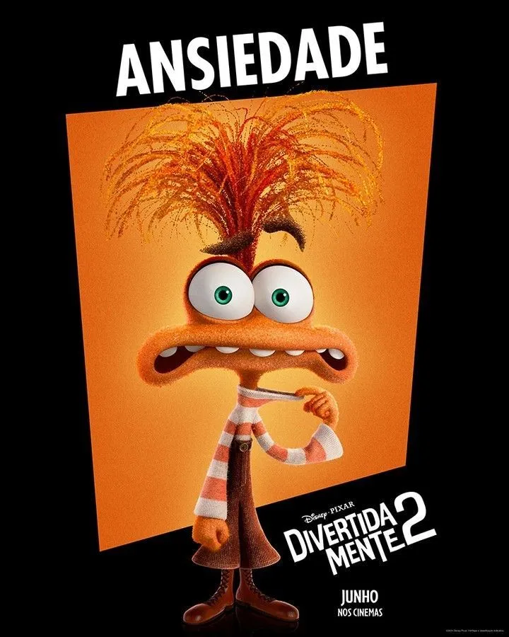 A emoção Ansiedade da animação Pixar, Divertidamente 2 Imagem: reprodução / Disney Pixar