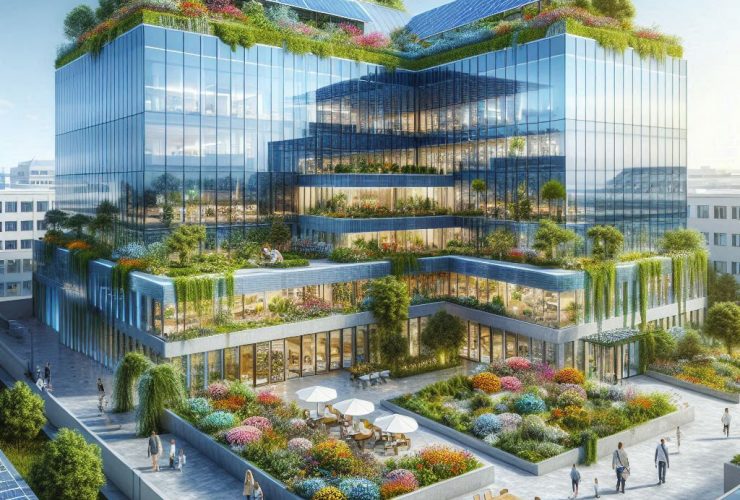 Modelo de hospital sustentável Imagem criada por inteligência artificial