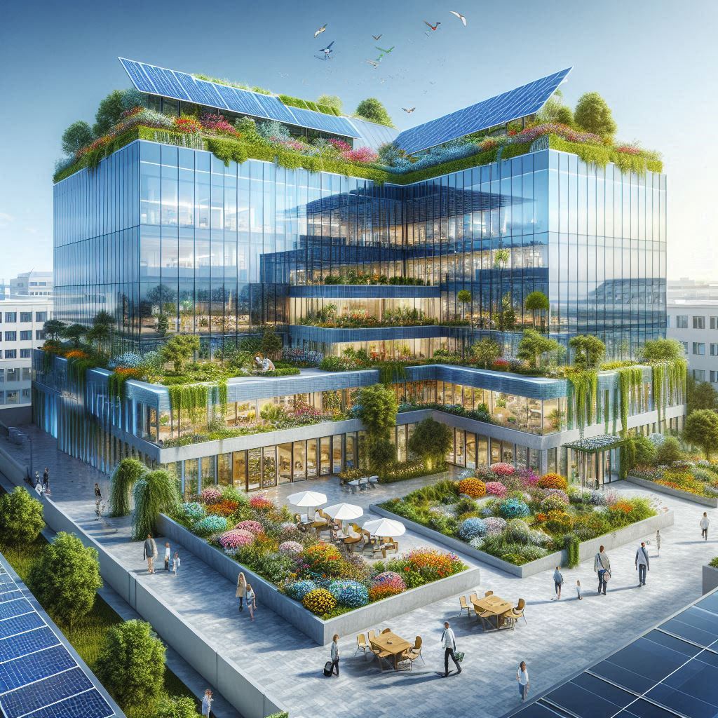 Modelo de hospital sustentável Imagem criada por inteligência artificial