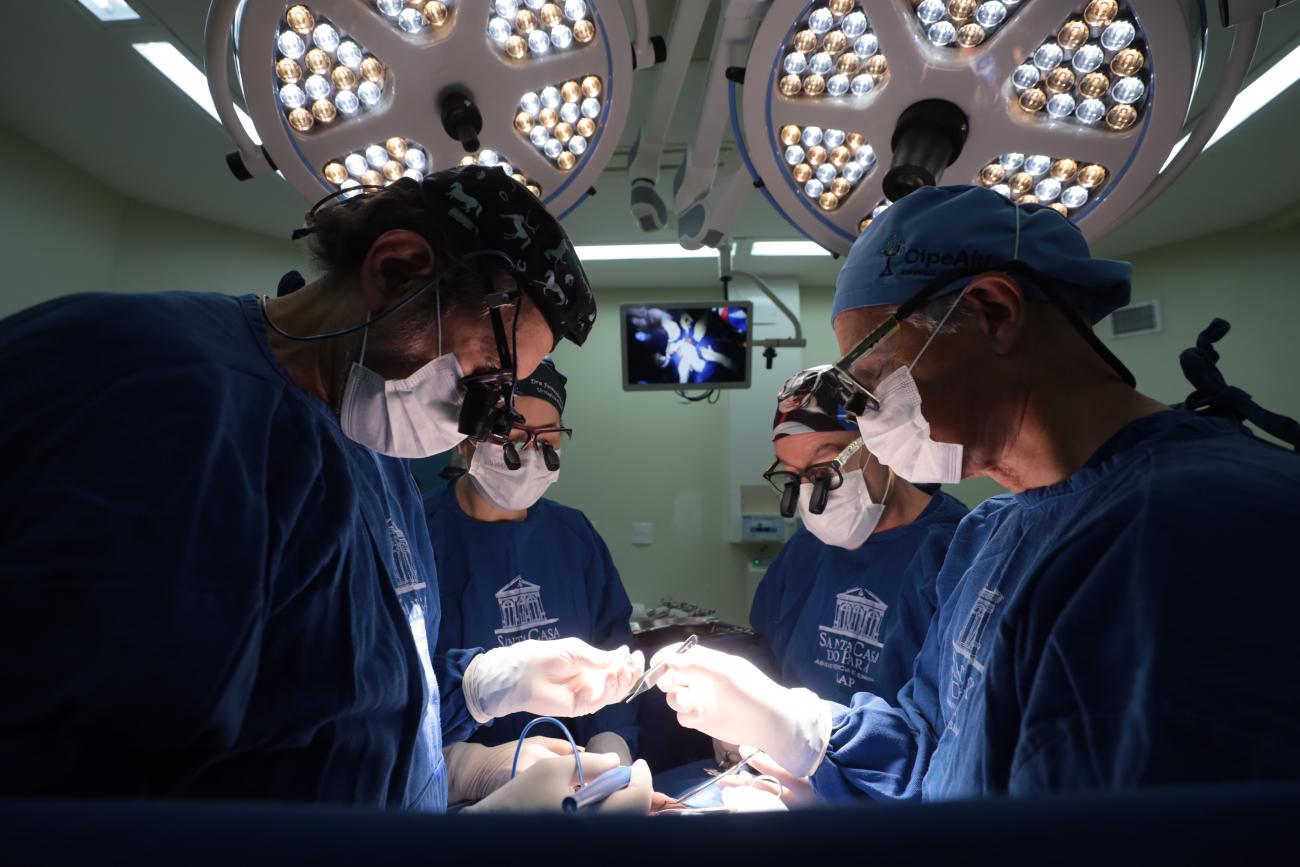 Momento da realização da cirurgia Foto: Pedro Guerreiro Ag. Pará