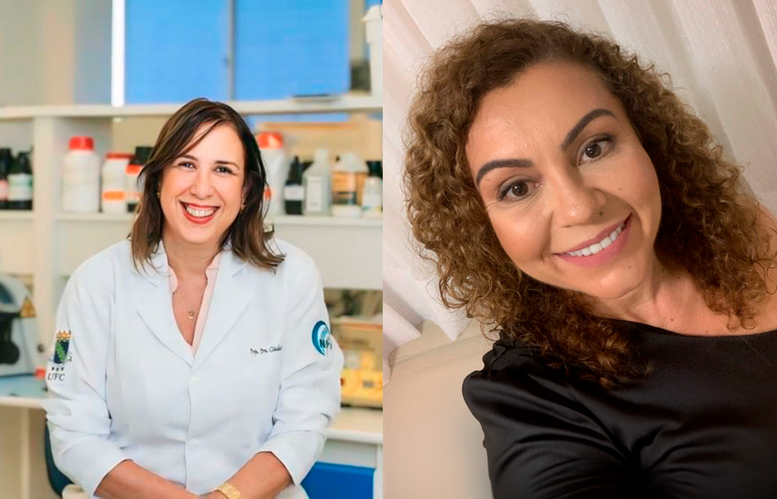 As pesquisadoras Cláudia do Ó Pessoa (direita) e Flávia Almeida Santos (esquerda) Fotos: divulgação Conselho Federal de Farmácia