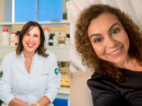 As pesquisadoras Cláudia do Ó Pessoa (direita) e Flávia Almeida Santos (esquerda) Fotos: divulgação Conselho Federal de Farmácia