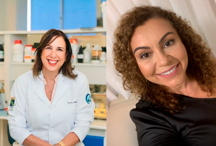 As pesquisadoras Cláudia do Ó Pessoa (direita) e Flávia Almeida Santos (esquerda) Fotos: divulgação Conselho Federal de Farmácia