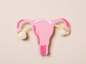 Saúde da mulher e conceito de saúde da mulher com útero Por AtlasComposer