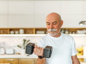 Homem musculoso, fitness. Por bnenin