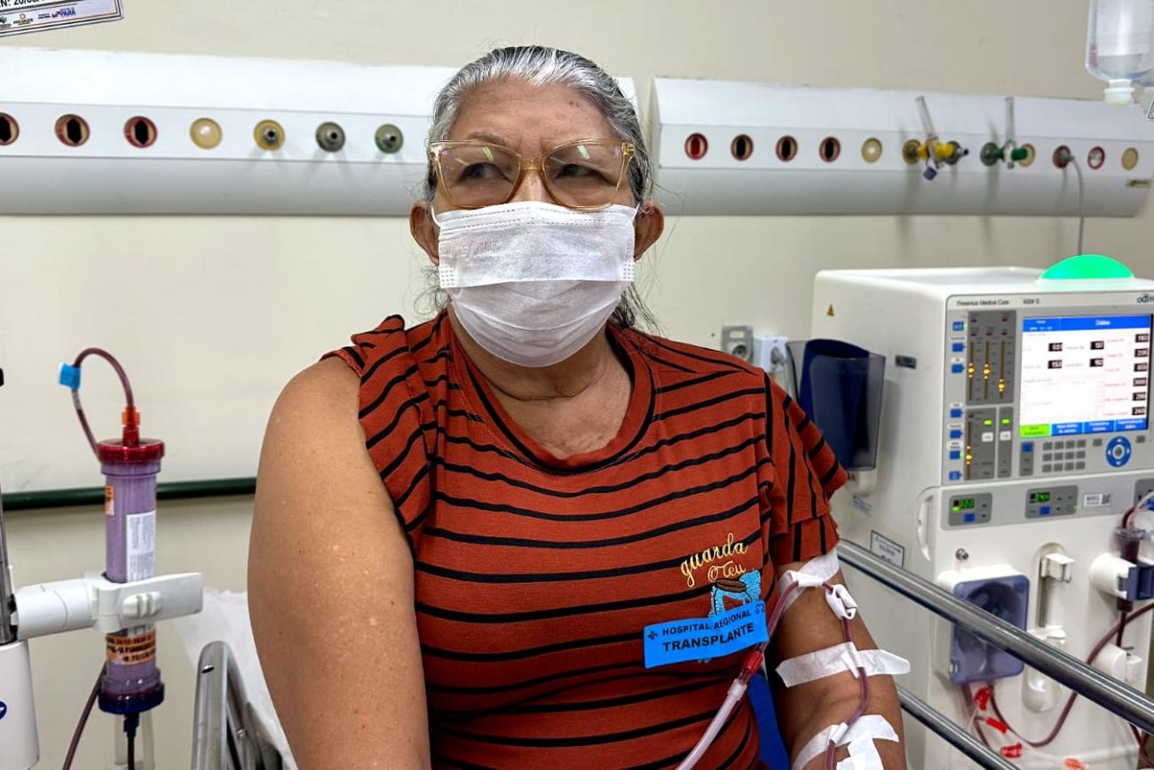 A paciente paraense Edinalva Pinheiro recebe o primeiro transplante de rim de 2025 Foto: divulgação Agência Pará