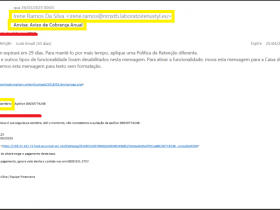 Print de e-mail com exemplo do golpe divulgado pela Anvisa