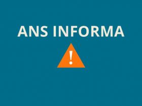 Arte com sinal de alerta divulgado pela ANS