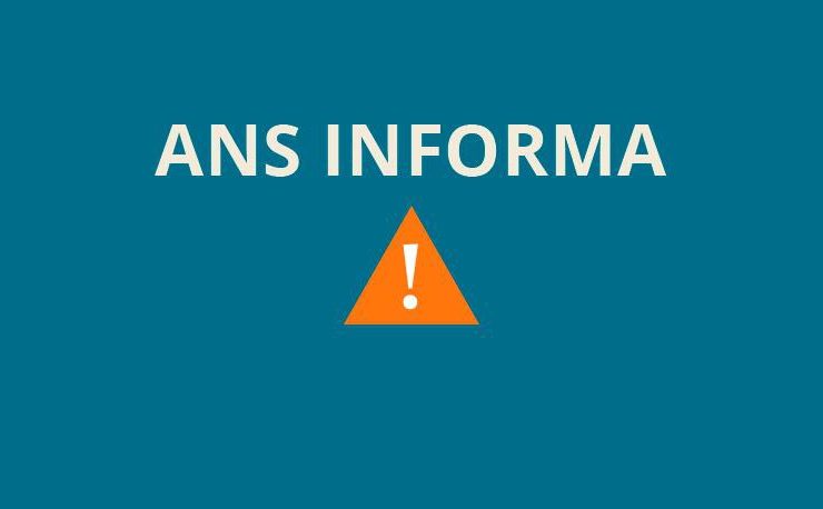 Arte com sinal de alerta divulgado pela ANS